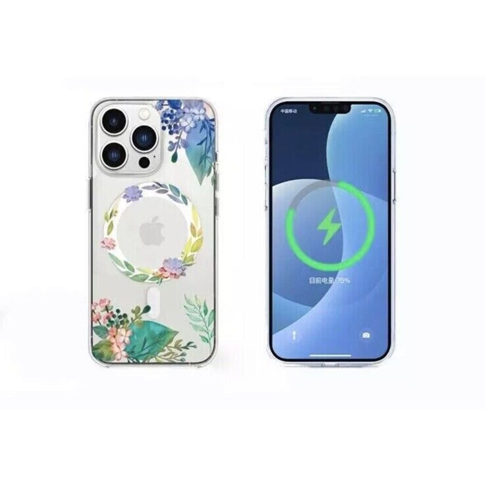 Los Angeles Boutique Transparent Clear Magnetic Mag Safe iPhone 13 Pro Case Boho